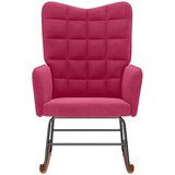  Stolica za ljuljanje crvena boja vina baršunasta | shoptok.hr