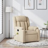vidaXL Masažni naslanjač krem blago | Shoptok.si