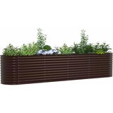  Povišena gredica Smeđa 400 x 80 x 81 cm Čelik | shoptok.hr