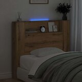  Uzglavlje S LED lampica Umjetnički hrast 120 x 15 x 103,5 cm | shoptok.hr