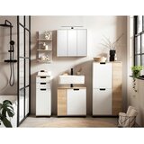 Stylife Kopalniški Regal Emmik, Bela, Barva Hrasta | Shoptok.si