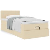  Otomanski okvir kreveta s madraca krem 80x200cm od tkanine | shoptok.hr