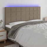 vidaXL LED uzglavlje smeđesivo 200x5x118/128 cm od tkanine Cijene