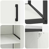 vidaXL Kuhinjski set za pohranu 2 pcs Bijela 150 x 50 x 92 cm | shoptok.hr