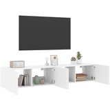  Zidni TV ormarići s LED svjetlima 2 kom bijeli 80x35x31 cm | shoptok.hr
