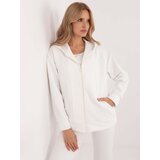 Fashion Hunters White zip-up hoodie with patterns