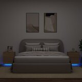 vidaXL Noćni ormarići s LED svjetlima 2 kom boja hrasta sonome Cijene