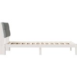  Posteljni okvir z oblazinjenim vzglavjem Bela 100 x 200 cm, (5000084531) | Shoptok.si