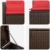  Set sofe 7 kom. Smeđa i crvena 120 x 62 x 69 cm | Shoptok.si