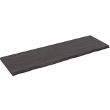 vidaXL Stenska polica temno siva 160x50x4 cm obdelana trdna hrastovina | Shoptok.si