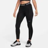 Nike Pro Mid-Rise 7/8 Women's Leggings, Black/Metallic Silver - L, (20850213)