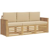  Setovi sofa 3 kom. Bijela i bež Polyester | Shoptok.si