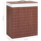  Košara za perilo iz bambusa 2-delna rjava 100 L, (20704820) | Shoptok.si