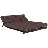 Karup Design Temno rjava raztegljiva sedežna garnitura 160 cm Roots Black Night – | Shoptok.si