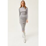 Olalook Women's Gray Bottom Top Silvery Knitwear Suit cene