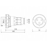 Madras doo Beograd UTIKAČ UKO-UTO BEMIS IP67 16A 2P+E 220V BC1-1403-7011 | ePonuda.com