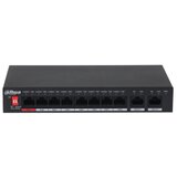 Dahua PoE stikalo - PFS3010-8ET-96 (1x 10/100 (HighPoE/PoE+/PoE) + 7x 10/100(PoE+/PoE) + 2x gigabitna navzgornja povezava, 96W, 51VDC) | Shoptok.si