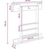  Stalak za bilijarske cueve Konstruirano drvo 93 x 12 x 103 cm | shoptok.hr