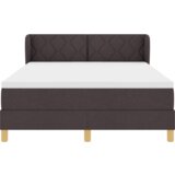 Box Spring Postelja z Blazino - Temno Rjava, 160x200 cm, Tkanina, (22051554) | Shoptok.si