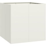 Maison Chic Cvetlični Lonec - Cvetlično korito Bela 80x80x80 cm Jeklo, (21789416) Cene