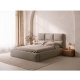 Windsor & Co Sofas Svetlo rjava oblazinjena zakonska postelja s prostorom za shranjevanje z letvenim dnom 160x200 cm Libera – | Shoptok.si
