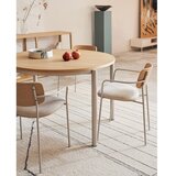 Kave Home Bež podstavljena blagovaonska stolica s naslonima za ruke/složiva Maureen – | shoptok.hr