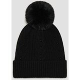 Marisse Black Beaded Pompom Hat | ePonuda.com