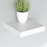  Plutajuće zidne police 2 kom bijele 23 x 23,5 x 3,8 cm MDF | shoptok.hr
