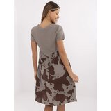 Italy Moda Dress-DHJ-SK-253701.80-dark beige | Shoptok.si