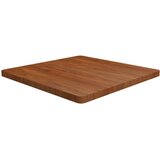 vidaXL Četvrtasta stolna ploča tamnosmeđa 80x80x4 cm tretirani hrast | shoptok.hr