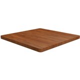 vidaXL kvadratna mizna plošča temno rjava 80x80x4 cm trdna hrastovina | Shoptok.si