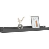  Zidne police 2 kom sive 110x12x9 cm od masivne borovine | shoptok.hr