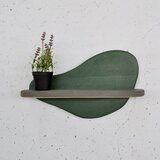 Hanah home Meh226 dark greengrey decorative wooden wall shelf Cene