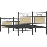  Posteljni okvir brez vzmetnice hrast 137x190 cm inženirski les, (21829263) | Shoptok.si