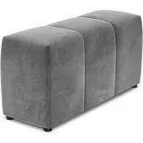 Siv žametni naslon za roke za modularni kavč Rome Velvet - Cosmopolitan Design