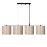 Opviq visilica valiz, crno/ bež, metal/ platno, 110 x 25 cm, visina 120 cm, promjer sjenila 20 cm, visina 22 cm, podesiva visina, duljina kabla 90 cm, 4 x E27 40 w, valiz - 4706 | shoptok.hr
