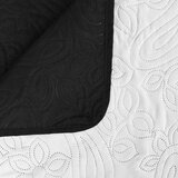  Dvostrani prošiveni prekrivač 230x260 cm crno bijeli | shoptok.hr
