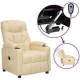 vidaXL Električni naslonjač od tkanine krem | shoptok.hr