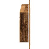 vidaXL LED omarica z ogledalom starinski les 90x12x45 cm inž. les | Shoptok.si