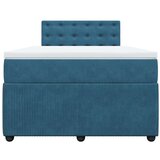 vidaXL Krevet s oprugama i madracem plavi 120 x 190 cm baršun | shoptok.hr