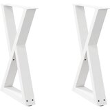  Noge za blagovaonski stol 2 kom Bijele 50 x (72-73,3) cm Čelik | shoptok.hr