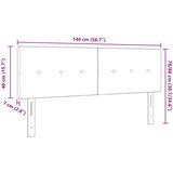  Naslon za glavu s gumbima tamno smeđi 140 cm tkanina | shoptok.hr