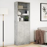  Visoka komoda LED siva betona 69x32,5x200 cm konstruirano drvo | shoptok.hr