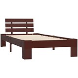 Maison Chic Posteljni okvir - Enojna postelja - Postelja za odrasle temno rjav iz trdne borovine 100x200 cm-J9184, (21775706) | Shoptok.si