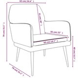  Fotelja crna 62 x 79 x 79 cm baršunasta | Eponuda.com