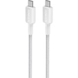 Anker Kabel 322, 60W, USB-C/USB-C, 90cm, pleteni, White, (0194644133108) u