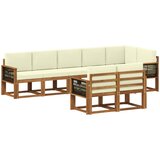  Set vanjskih sofa 8 kom. Prirodna i krem Poliester | shoptok.hr