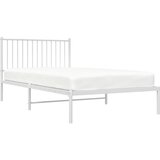  Metalni okvir za krevet s uzglavljem bijeli 107x203 cm | Eponuda.ba
