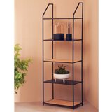 Premier Housewares Crni/u prirodnoj boji metalni regal 61x179x34 cm Depok – | shoptok.hr