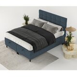 Maison de Rêve Tamno plavi tapecirani bračni krevet s prostorom za odlaganje 140x200 cm Senses – | shoptok.hr